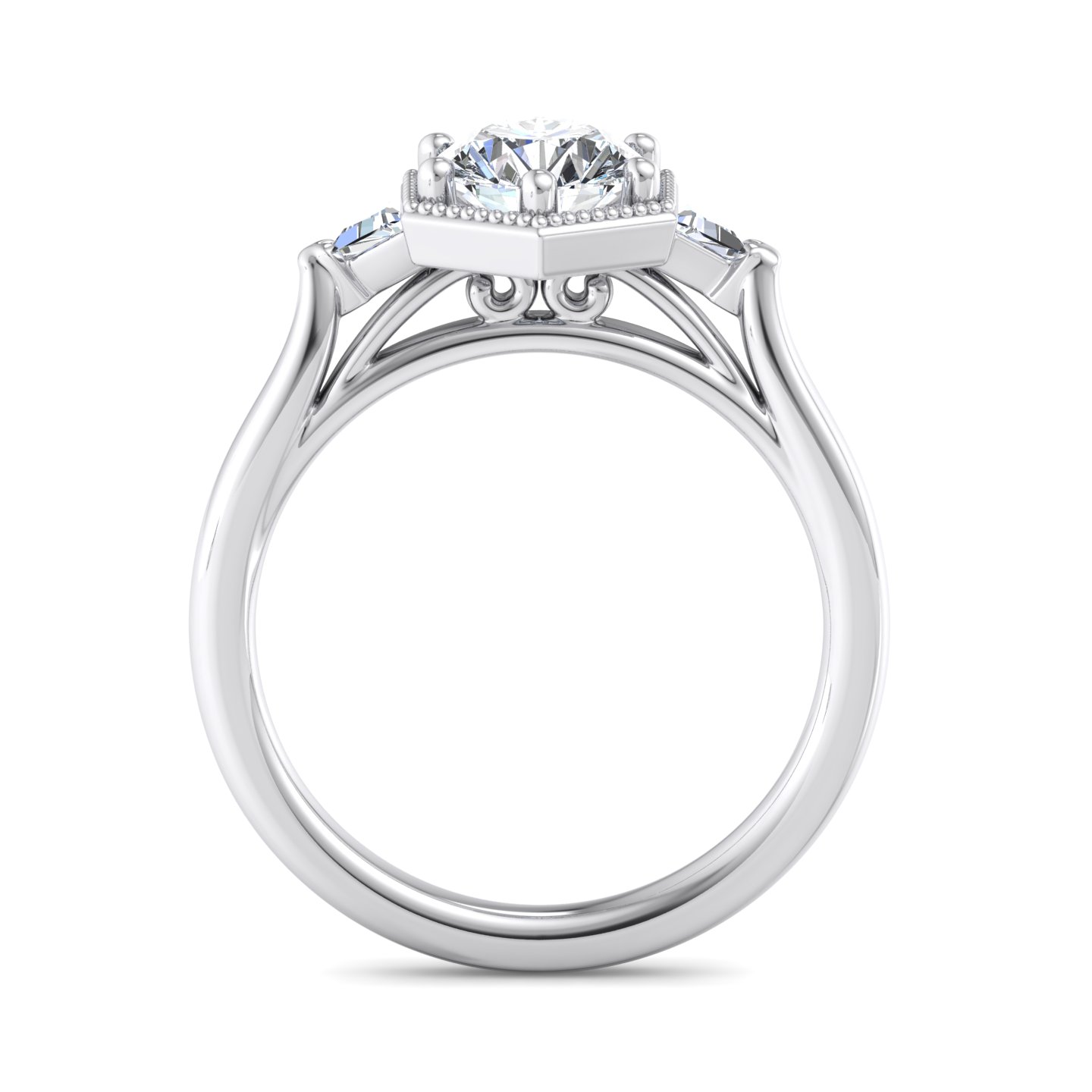 Quinn Three-Stone Engagement Ring